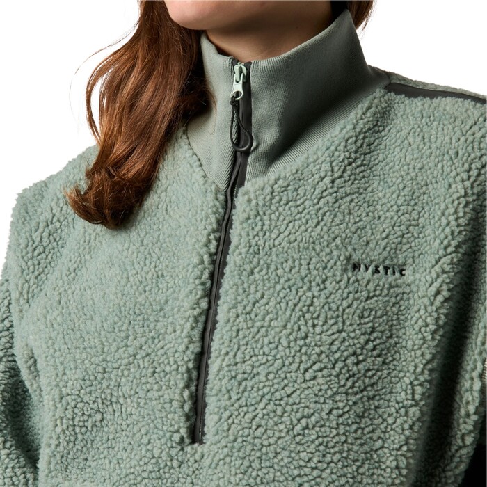 2024 Mystic Mujer Sudadera Con Cremallera Teddy 35104.240030 - Frozen Green